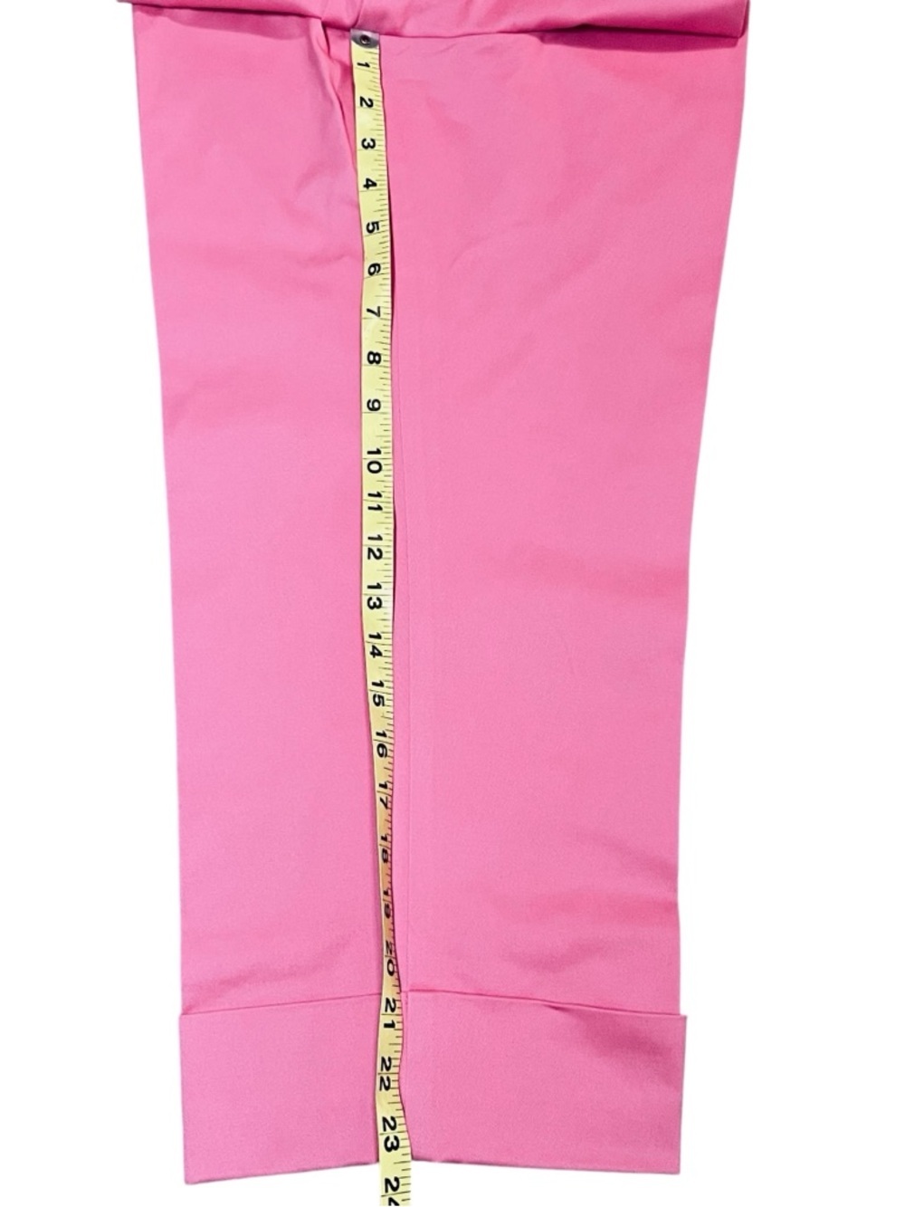 NWT Liz Claiborne Michaela Capri Pants Pink Stretch Cuffed Hem Womens Sz 14 Y2K - Picture 5 of 9